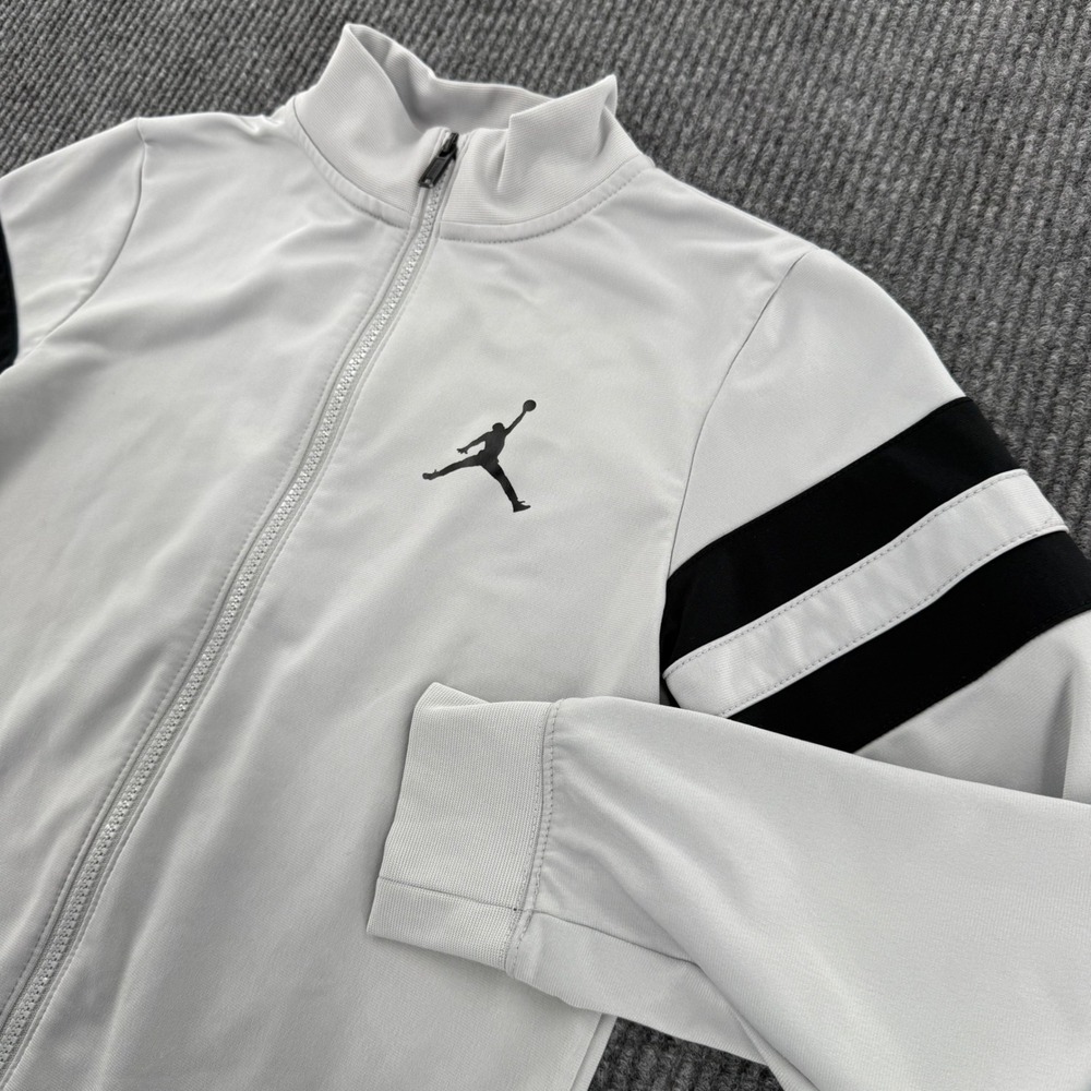 Jordan Boys Large 12-13 Gray Full Zip Track Jacket Jumpman Athletic